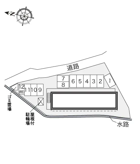 ★手数料０円★広島市安佐北区可部　月極駐車場（LP）